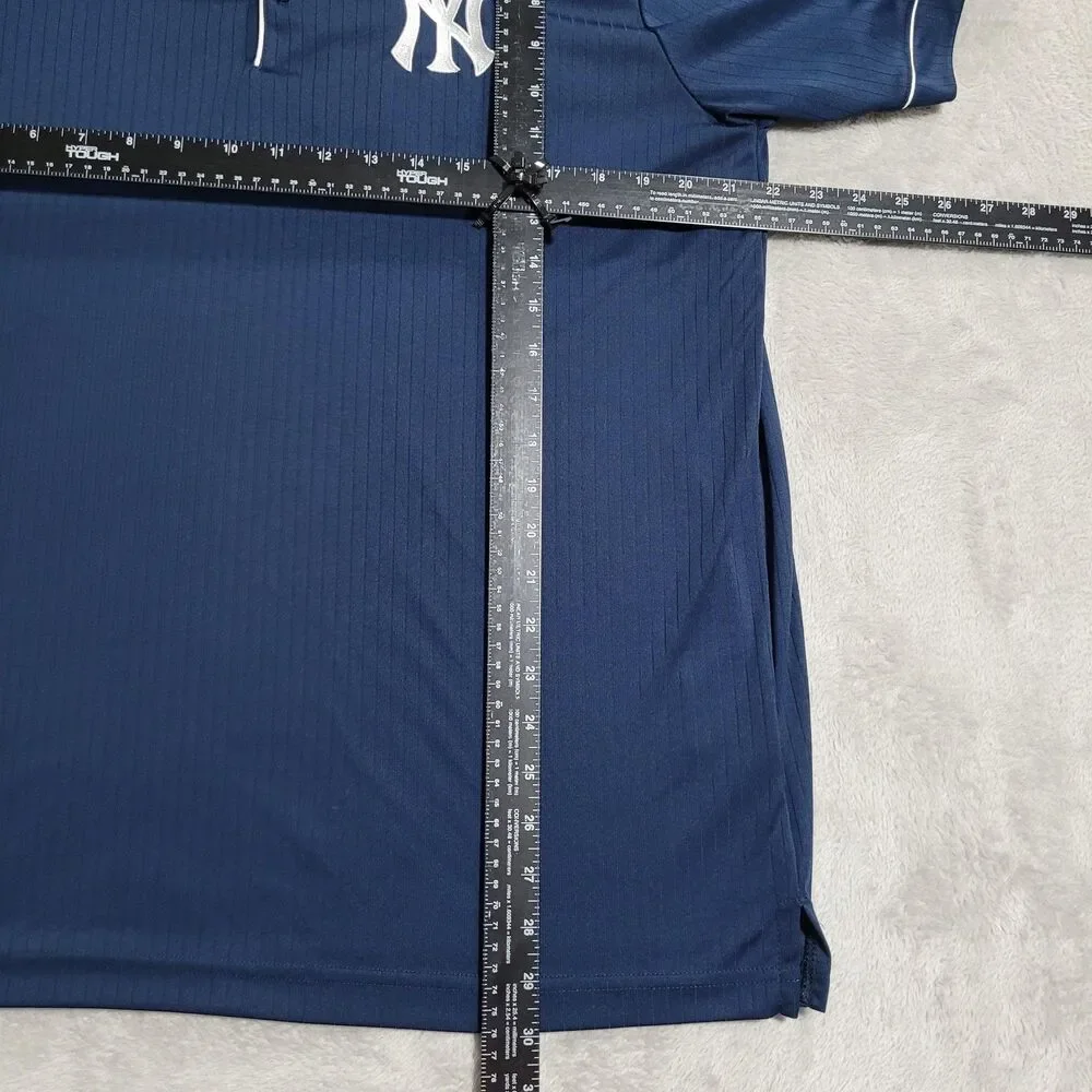 New York Yankees Shirt Mens Large Navy Blue MLB Baseball Antigua Golf Polo